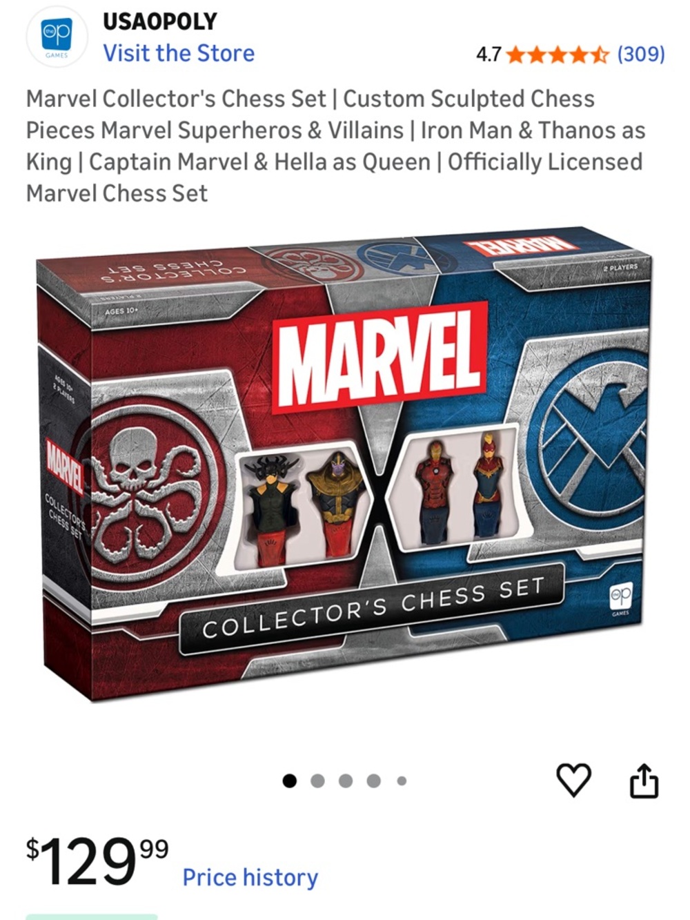 MARVEL Collectors Chess Set Custom Sculpted Hand Painted (Includes ALL Pieces)
